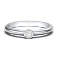 thumbnail image 1 of Classic Bezel Set Birthstone Ring - Cubic Zirconia / White Topaz (April), 1 of 4