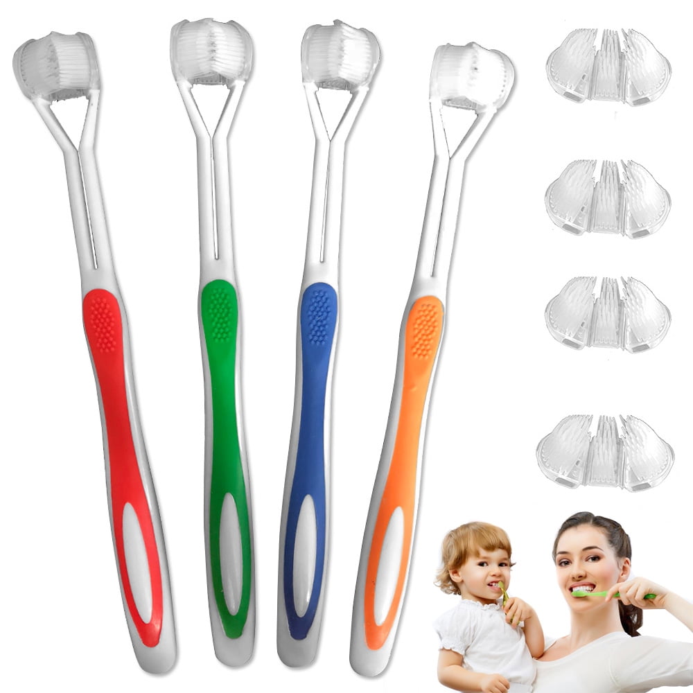 3 Sided Adult Toothbrush Ultrafine Soft Bristle Oral Teeth Cleaning Tooth Brush
