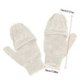 thumbnail image 3 of Tejiojio Winter Gloves for Men Women Ms. Lovely Five F-ingers Thin Wool Knitted Gloves Half-finger Flip Gloves, 3 of 5