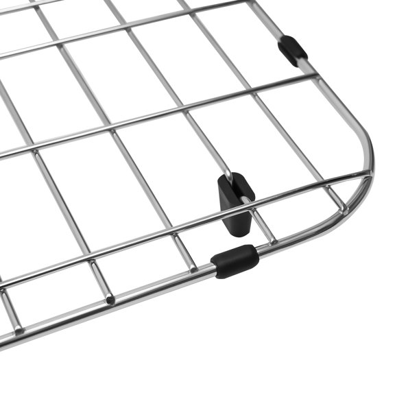 Dwellnix Sink Grid 16" x 12-1/2", Center Drain Design with 1-1/2" Corner Radius, Durable Kitchen Sink Protector & Organizer