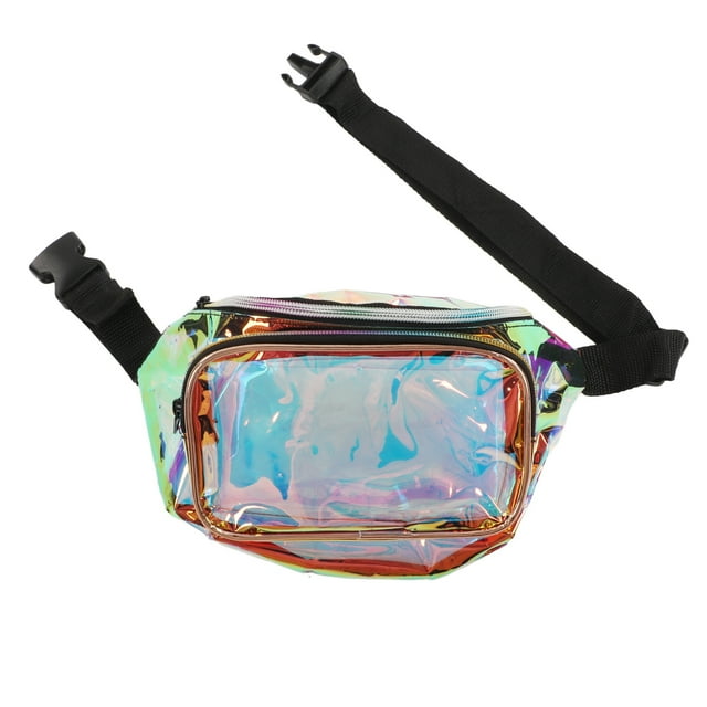 Fanny Pack,Transparent Iridescent Fanny Pack Holographic Fanny Pack Iridescent Fanny Pack Solid Performance
