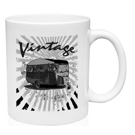 

Coffee Mug Vintage Throwback Camper White Cup Funny Gift
