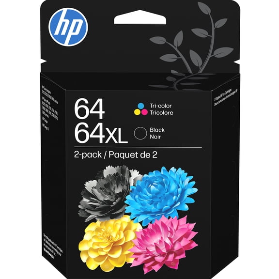 HP 64XL Black HP 64 Tri-Color 2-Pack Ink Cartridge 3YP23AN