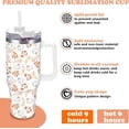 thumbnail image 4 of Fall Tumbler with Straw and Lid White Pumpkin Leaves Stainless Steel Travel Coffee Tumbler Cup with Handle for Autumn Thanksgiving Party Home Office Supplies, 4 of 6
