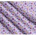 thumbnail image 3 of Soimoi Purple Cotton Cambric Fabric Feather & Floral Fabric Prints By Yard 56 Inch Wide, 3 of 7