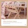 thumbnail image 6 of MANLINGDA 3pcs Miniature Foldable Wooden Table Set for Desk or Camping Decor, 6 of 7