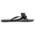 thumbnail image 2 of Women Jelly flip Flop Bow Sandals-Beach Flat Rivets Rain Ankle Strap Thong Black, 2 of 5