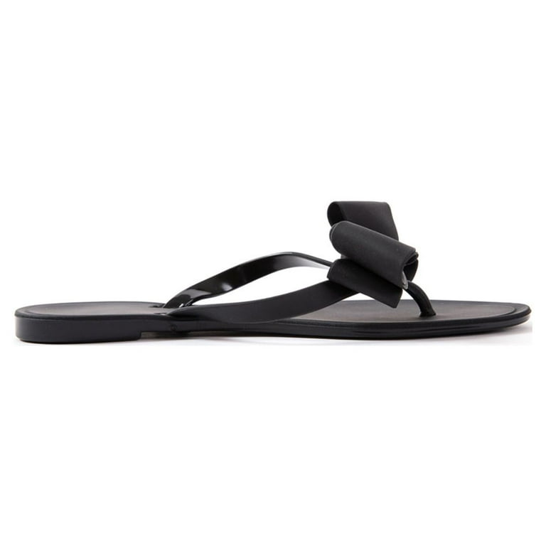 Black jelly sales flip flops