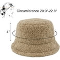 thumbnail image 2 of Muryobao Women Winter Bucket Hat Vintage Cloche Hats Warm Faux Fur Wool Outdoor Fisherman Cap Khaki, 2 of 7
