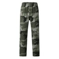 thumbnail image 6 of Hwmodou Men Pants Workout Mens Fashion Casual Loose Cotton Plus Size Pocket Lace Up Camouflage Pants Trousers Overall Holiday Vacation Slacks For Man, 6 of 9