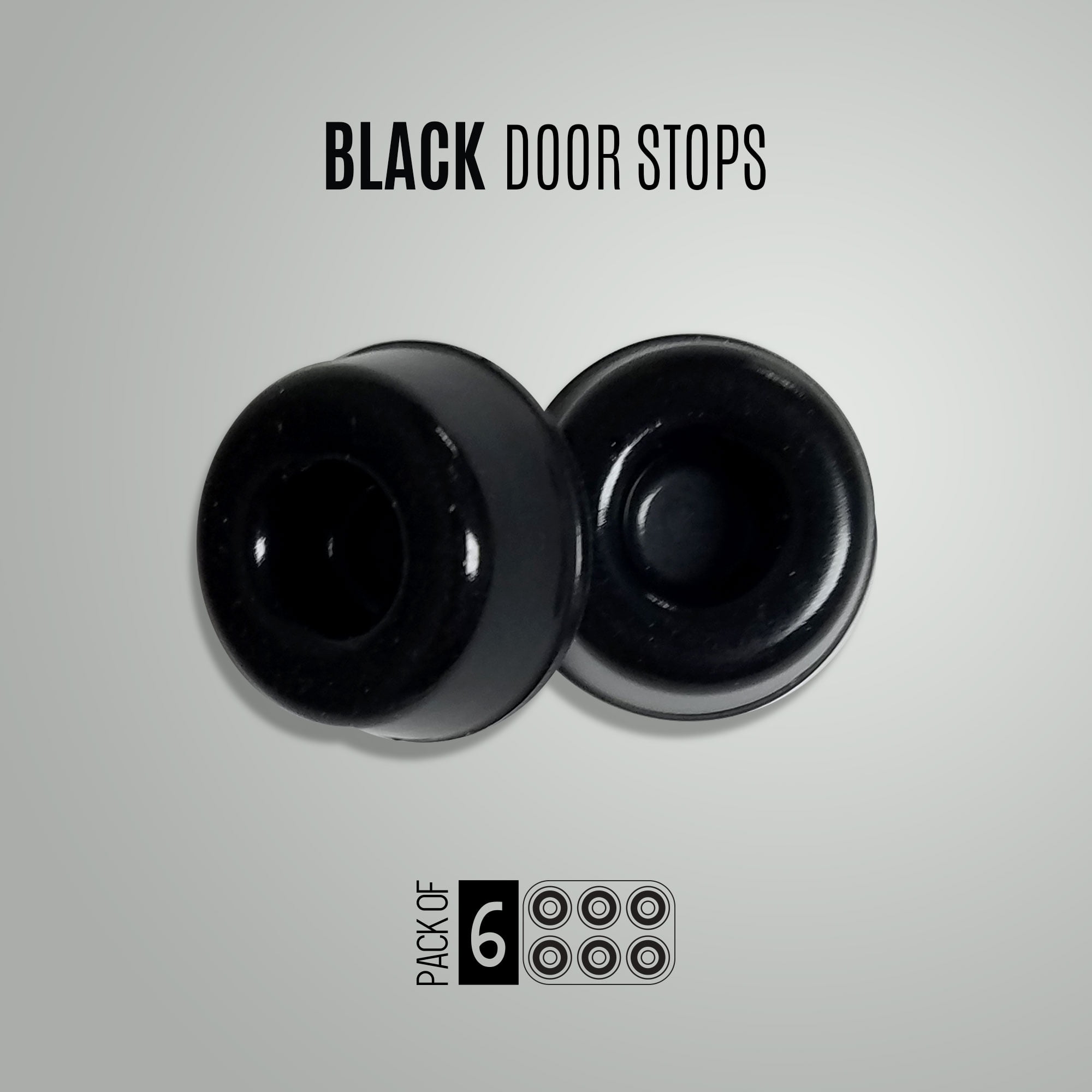 Door Stop (Small) Door Knob Bumper & Wall Protector. Sound Dampening