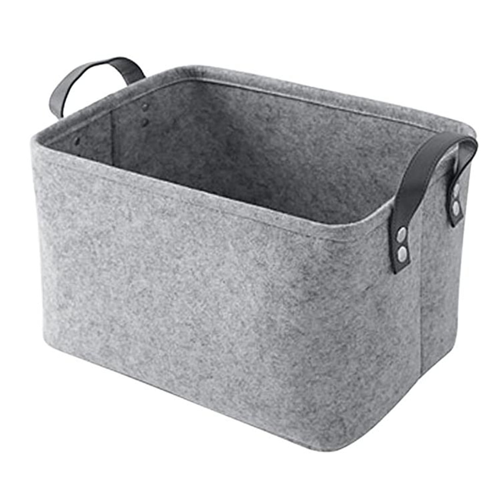 New Felt Storage Bin Basket Organizer Closet Toy Portable Laundry Bag Shelf Box 