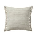 thumbnail image 2 of My Texas House 20" x 20" Taupe Alina Fringe Reversible Cotton Decorative Pillow, 2 of 7