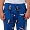 thumbnail image 3 of PJammy Men's Great White Shark Attack Surfer All-Over Print Sleep Pajama Lounge Pants Sleepwear, 3 of 5
