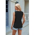 thumbnail image 5 of Women'S Trendy Tank Tops Eyelet Embroidery Sleeveless V-Neck Tank Shirts for Daily Casual Black S, 5 of 6