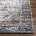 thumbnail image 3 of SAFAVIEH Saffron Coty Geometric Cotton Runner Rug, Grey/Blue, 2'3" x 8', 3 of 7