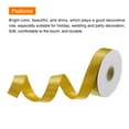 thumbnail image 3 of Uxcell Satin Ribbon Grosgrain Solid Silk Wedding Bouquet Ribbon for Valentine's Day Gift Wrapping Cake Box Bows Gold Yellow-3/4" x 25 Yard, 3 of 7