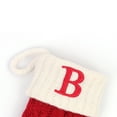 thumbnail image 4 of Diconna Christmas Present Sock, Lettering Initials Snowflake Pattern Knit Cartoon Stockings Cloth Gift Container Decorative Bag, 4 of 6