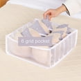 thumbnail image 2 of 7 Slots Underwear Organizer Sock Drawer Organizer, Bra Organizer Divider, Folding Closet Storage Box Small Dresser Organizer for Underwear,Socks,Clothes,Stockings,Handkerchiefs,Ties,Bras,Black, 2 of 7