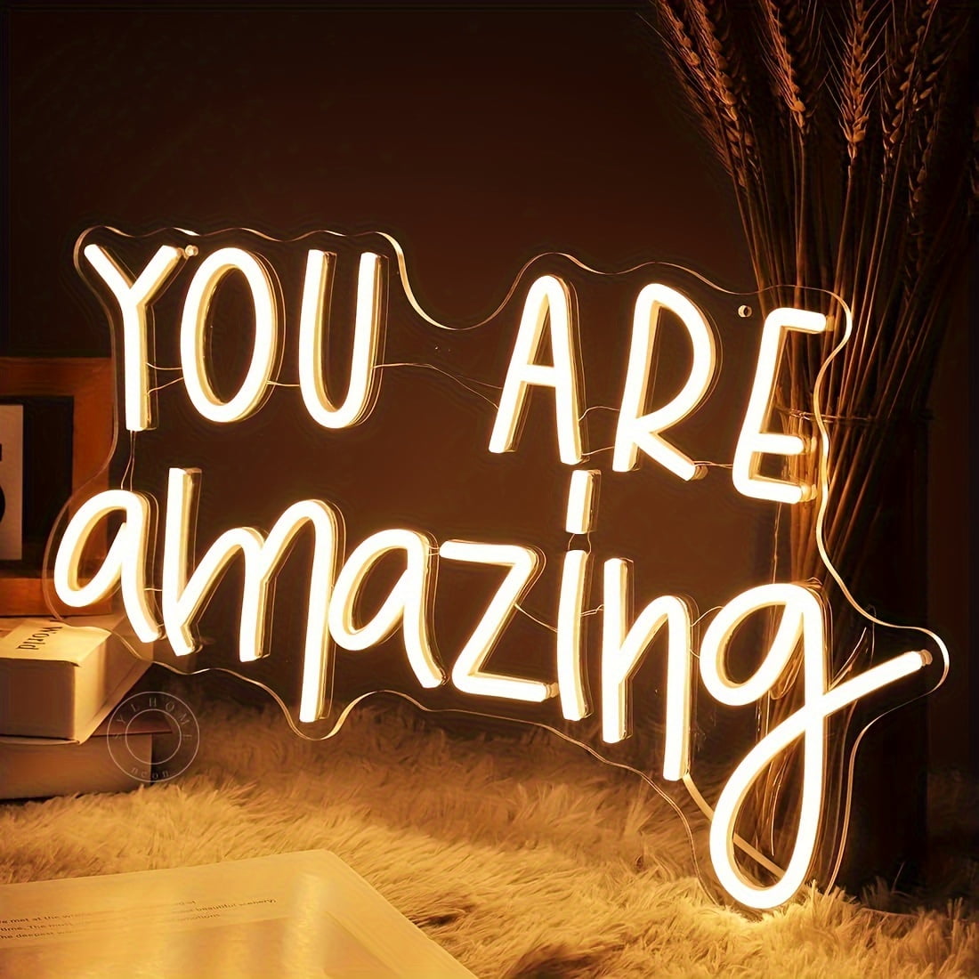 You Are Amazing Neon Signs, 15.7"x 9.8" Dimmable LED Signs for Wall, Neon Light Kids Wall Art Positive Classroom Decor, USB Neon Light for Bedroom Birthday Party Classroom Backdrop Decor