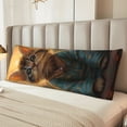 thumbnail image 6 of Lsque Sunflower Meditating Cat Body Pillow Case Cover,Ultra-Soft Microfiber Bed Pillow Cases 20x54 inches,Elegant Bedding,Breathable Durable Pillow Cover with Envelope Closure, 6 of 8