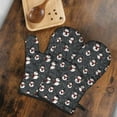 thumbnail image 5 of Cute Oven Mitts,Black Christmas Snowman Pattern Oven Mitt 2-Pack Set,Kitchen Gloves for Oven,Heat Resistant Oven Mitts 7.7"x12", 5 of 7