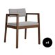 thumbnail image 1 of Set de 4 Sillas de Comedor de Madera con Tapizado de Tela, Sillas para Comedor, Cocina y Escritorio, Midtown Concept Gin, Nogal y Gris Claro, 1 of 5