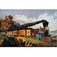 thumbnail image 2 of American Express Train, Transportation World Culture Stretched Canvas Wall Art by Currier  Ives  Sold by ArtCom, 2 of 5