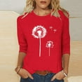 thumbnail image 2 of Ichuanyi Womens 3/4 Sleeve Tops Crewneck Summer Floral Print Casual Tee Shirts Loose Dressy Tunic Trendy Blouse Top, 2 of 6