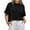 Black, variant on yillto Womens Crop Shirts Short Sleeve Crew Neck Summer Basic Loose Cropped T Shirts with Pockets