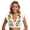 White 1, variant on MDUKONU Women's Oktoberfest Crop Top Ruffle Sleeveless Bavarian Beer Mug Print V Neck Button Down Cropped Blouse for Beer Festival Party Size:S-XXL