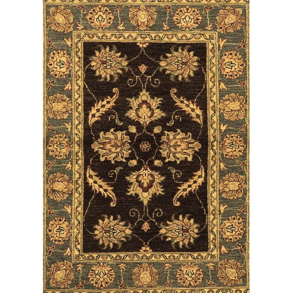 Ahgly Company Indoor Rectangle Oriental Brown Traditional Area Rugs, 7' x 10'