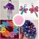 thumbnail image 5 of 800 cuentas de plástico transparentes rosas de 9 x 6 mm, con forma de barril, pequeñas, lisas y con agujeros grandes, espaciadores sueltos, accesorios., 5 of 9