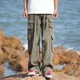 thumbnail image 2 of Pantalones de primavera y verano para hombre, pantalones cargo rectos holgados de algodón estilo coreano, estilo emo, estilo informal, ropa técnica holgada, 2 of 4