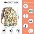 thumbnail image 6 of Small Travel Backpack with Sweet Orange Fruit Design, Lightweight Daily Bag for Summer Use, Cute Kawaii Pattern Featuring Oranges and Aesthetic Cartoon Print, 6 of 6