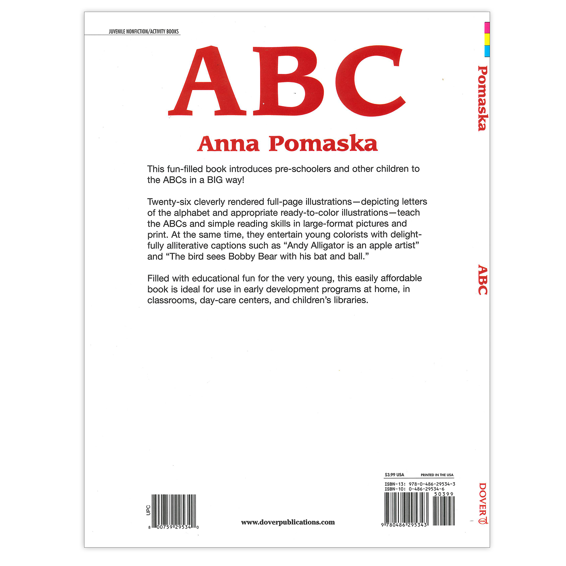 Dover Coloring Book ABC Coloring Book, Pack of 6