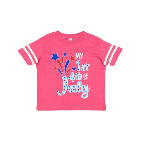 

Inktastic My 1st 4th of July- fireworks and stars Gift Toddler Boy or Toddler Girl T-Shirt