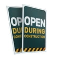 thumbnail image 4 of Open During Construction  24" x 36" Double Sided A-Frame Sidewalk Sign, Includes 2 Plastic Inserts | Foldable Portable White Signicade Sandwich Board Signs, 4 of 5