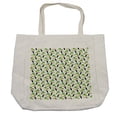 thumbnail image 1 of Tropical Shopping Bag, Toucan Birds and Palm Branches Exotic Lands Foliage Jungle Animals, Eco-Friendly Reusable Bag for Groceries Beach and More, 15.5" X 14.5", Cream, by Ambesonne, 1 of 2