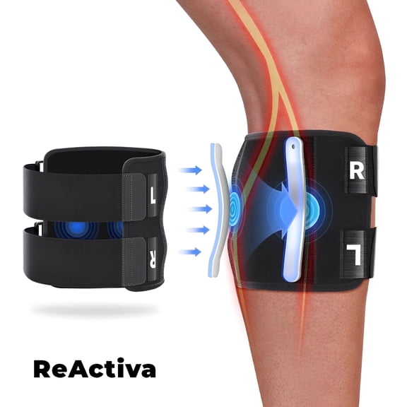 GARDVORA Sciatica Pain Relief Brace with Dual Silicone Pads & Aluminum Support Bars, Adjustable Compression Strap for Leg Nerve Support – One Size Fits Most, Unisex