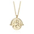 thumbnail image 1 of Collier Pendentif en Or 18K Médaillon Trombone Chian Collier Ras du Cou Superposition Bijoux pour Femmes Filles (Style 5), 1 of 4