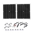 thumbnail image 1 of Panel solar de 50 W, batería USB de célula solar de luz delgada plegable, 1 of 8