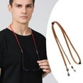thumbnail image 3 of Eyeglass Strap Non-Slip Stretchy Universal Rope Eyewear glasses strap lanyard Retainer holder straps eyeglasses Sports Light Brown, 3 of 9