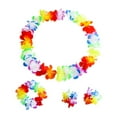 thumbnail image 5 of Dytern Party 10sets/pack 4pcs/set Hawaiian Leis Necklace Flower Wreath and Bracelet Luau Party Supply Innocent Beach Costume Accessory, 5 of 10