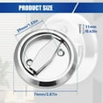 thumbnail image 2 of Unatoiry 2pack/lot Stainless Steel Cup Ring Finger Pull With Square Door Lock Double Recessed Door Handle, 2 of 6
