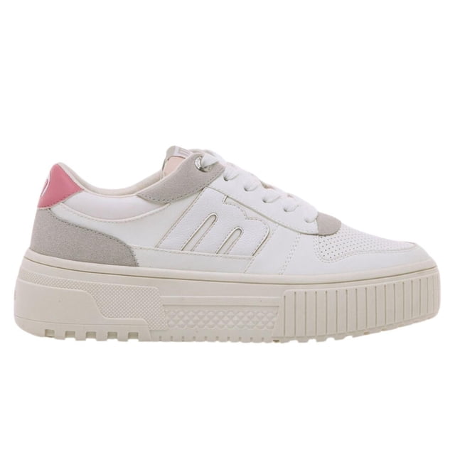 Tenis Mustang Tower Blanco Mujer Casual Rosa 23.5
