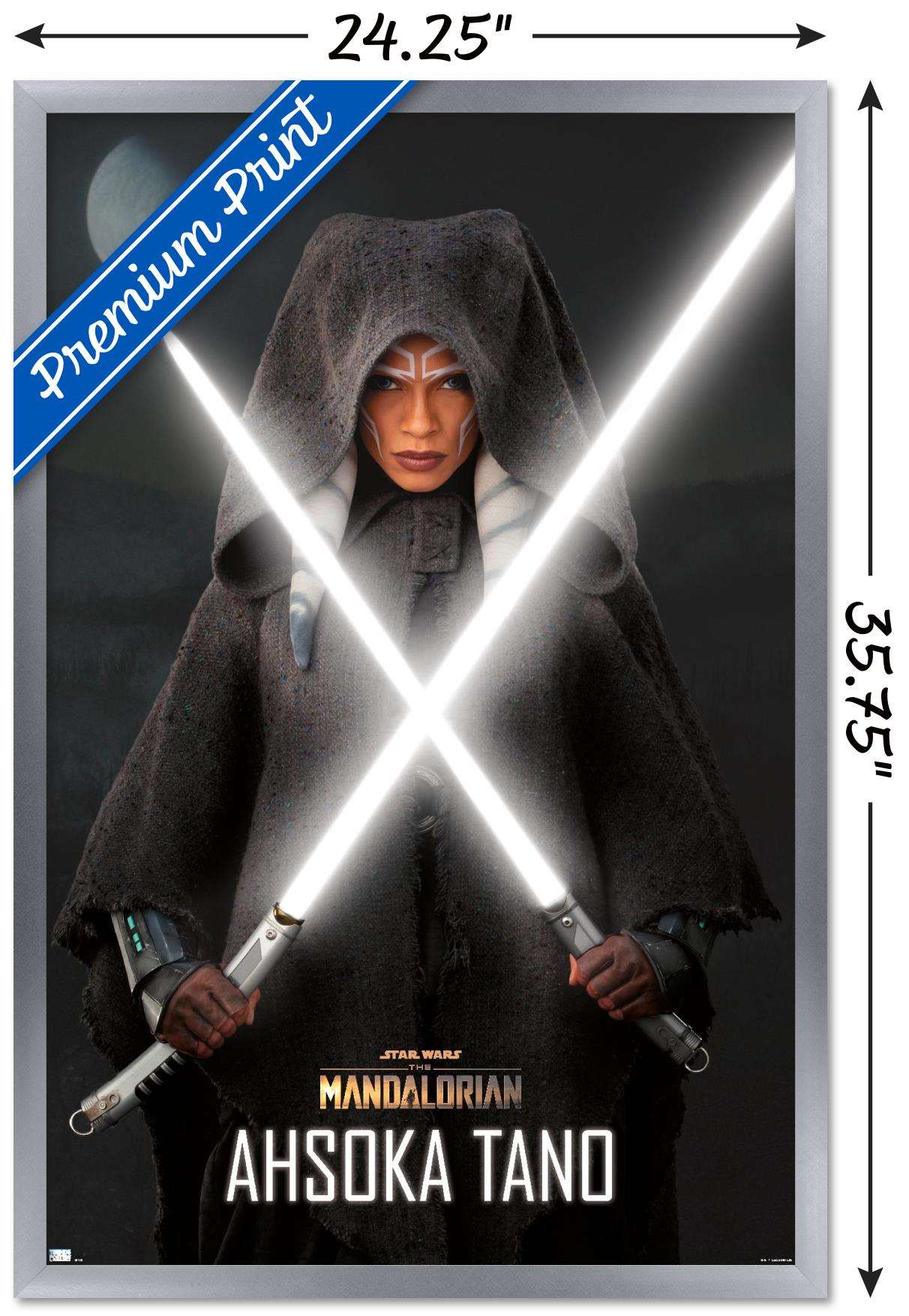 Star Wars The Mandalorian Season 2 - Ahsoka Lightsabers Wall Poster, 22.375" x 34", Framed