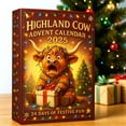 thumbnail image 6 of 3D Cow Advent Calendar 2025, 24 Days Christmas Advent Calendar with Gift Bag, Highland Cow Doll Ornaments For Christmas Tree Home Decoration, 6 of 6
