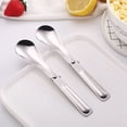 thumbnail image 4 of WASHWEPE Folding Spoons Silver Picnic Cutlery 2Pcs 6.1x1.2x0.4in, 4 of 10