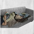 thumbnail image 6 of Outer Space Soft Flannel Fleece Throw Blanket, Alien Attacks Terrified Uniform Woman Human Against Monster Sci Fi Discovery, Cozy Plush for Indoor and Outdoor Use, 50" x 70", Multicolor, by Ambesonne, 6 of 6
